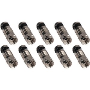 F RG-59 Compression Connectors 10-Pack